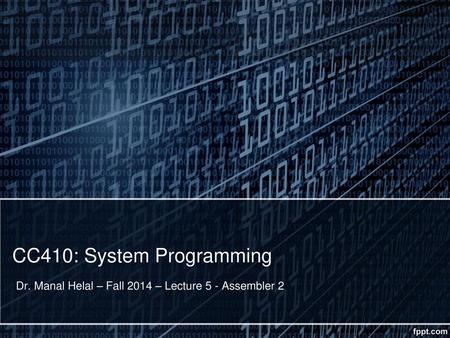 CC410: System Programming