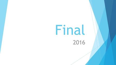 Final 2016.