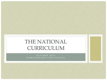 The National Curriculum