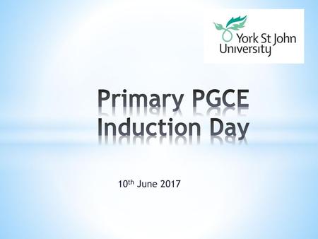 Primary PGCE Induction Day