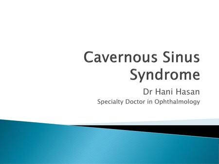 Cavernous Sinus Syndrome