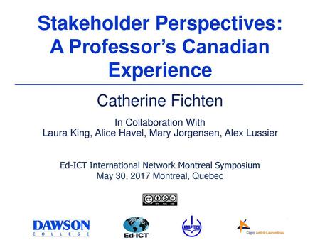 Stakeholder Perspectives: A Professor’s Canadian Experience