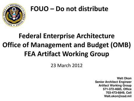 FOUO – Do not distribute