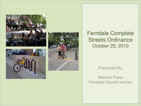 Ferndale Complete Streets Ordinance