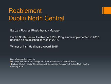 Reablement Dublin North Central