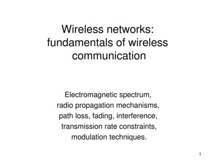 fundamentals of wireless communication