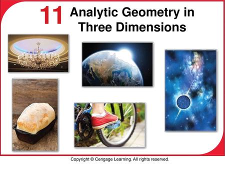 Analytic Geometry in Three Dimensions