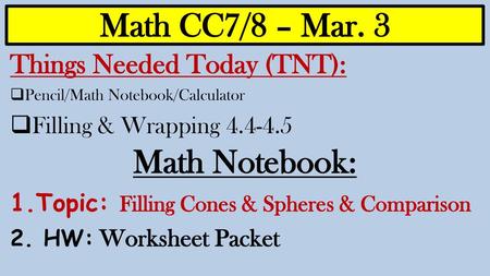 Math CC7/8 – Mar. 3 Math Notebook: