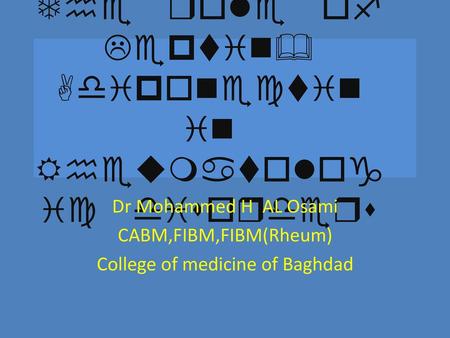 The role of Leptin& Adiponectin in Rheumatologic disorders