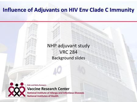 Influence of Adjuvants on HIV Env Clade C Immunity