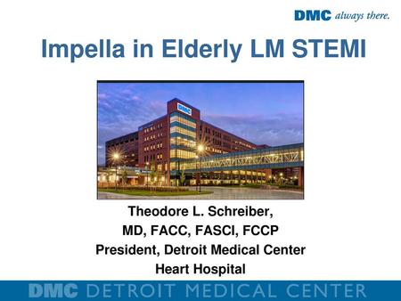 Impella in Elderly LM STEMI