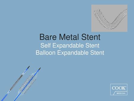 Bare Metal Stent Self Expandable Stent Balloon Expandable Stent