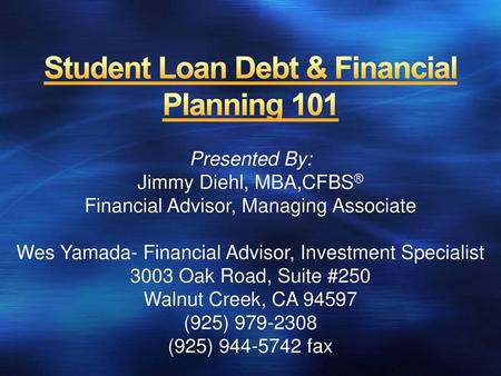 Student Loan Debt & Financial Planning 101