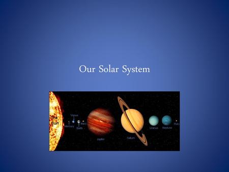 Our Solar System.