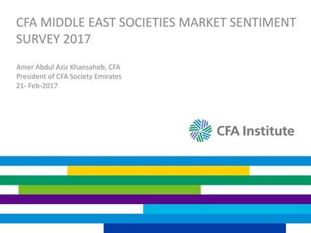 CFA Middle East Societies Market Sentiment Survey 2017