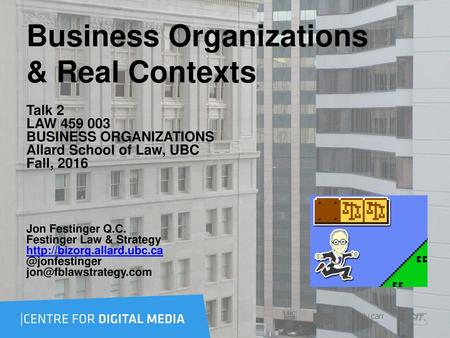 Business Organizations & Real Contexts