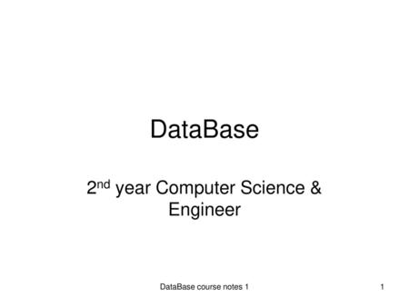 2nd year Computer Science & Engineer