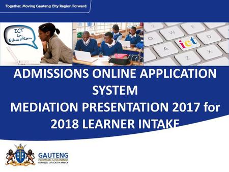 ADMISSIONS ONLINE APPLICATION SYSTEM