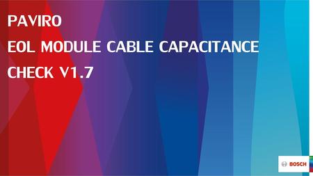 PAVIRO EOL module cable capacitance check V1.7