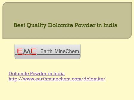 Dolomite Powder in India