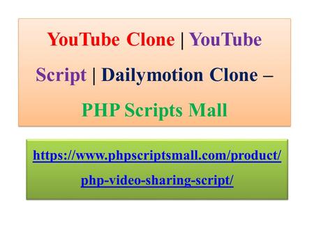 YouTube Clone | YouTube Script | Dailymotion Clone