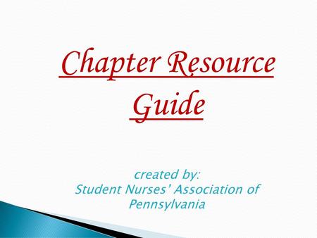 Chapter Resource Guide created by: