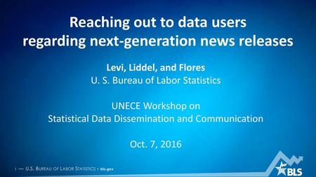 Reaching out to data users regarding next-generation news releases