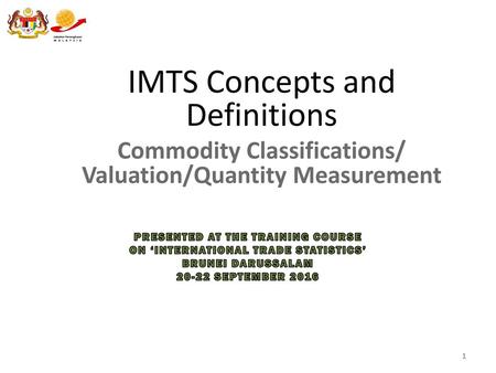 IMTS Concepts and Definitions