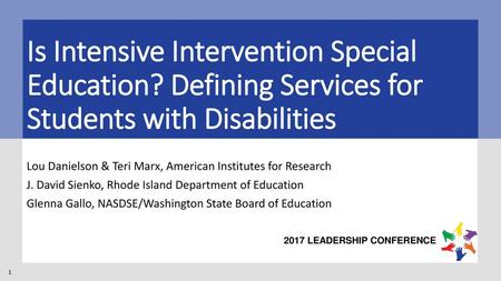 Is Intensive Intervention Special Education