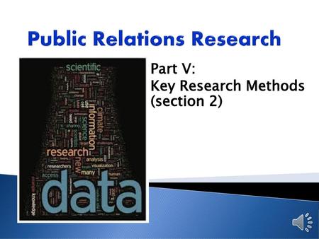 Public Relations Research