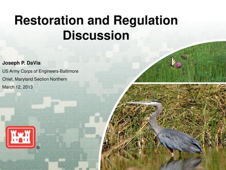 Restoration and Regulation Discussion