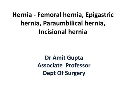 Dr Amit Gupta Associate Professor Dept Of Surgery