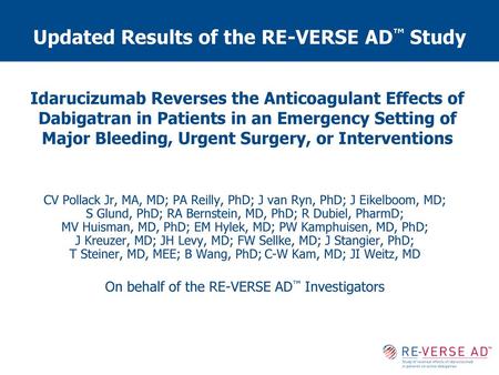 Updated Results of the RE-VERSE AD™ Study