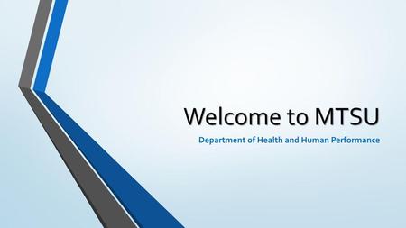 Department of Health and Human Performance