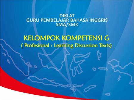 ( Profesional : Learning Discussion Texts)