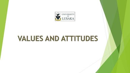 VALUES AND ATTITUDES.