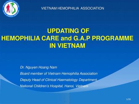 HEMOPHILIA CARE and G.A.P PROGRAMME