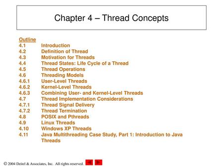 Chapter 4 – Thread Concepts