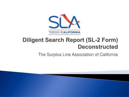 Diligent Search Report (SL-2 Form) Deconstructed