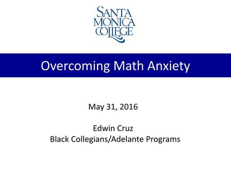 Overcoming Math Anxiety