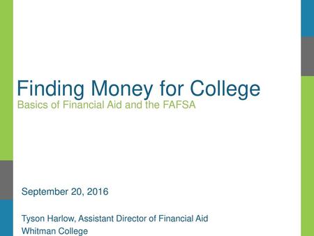 Finding Money for College