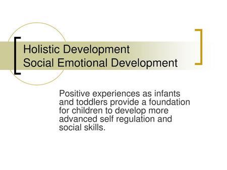 Holistic Development Social Emotional Development