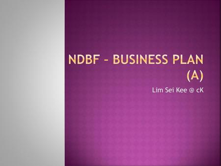 NDBF – Business plan (A)