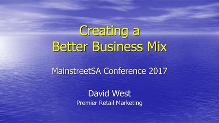 Creating a Better Business Mix