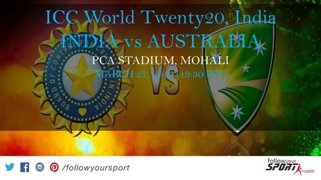 INDIA vs AUSTRALIA PCA STADIUM, MOHALI