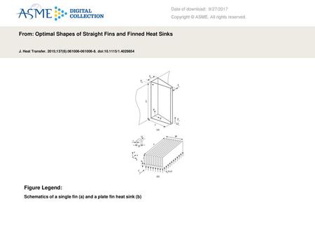 From: Optimal Shapes of Straight Fins and Finned Heat Sinks