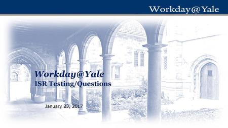 ISR Testing/Questions