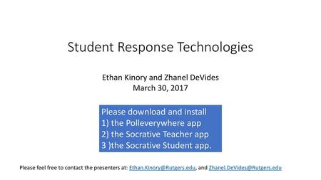 Student Response Technologies