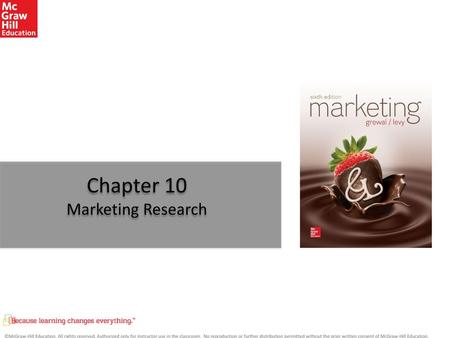 Chapter 10 Marketing Research