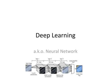 Deep Learning a.k.o. Neural Network.